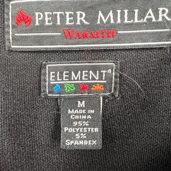 PETER MILLAR WARMTH Black Long Sleeve 1/4 Zip Pullover Sweater Men's Size medium - Picture 8 of 14